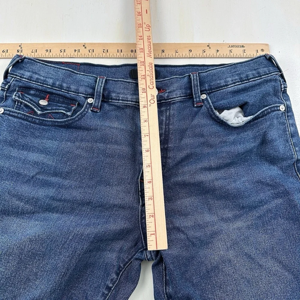 True Religion Geno Flap Relaxed Slim Jeans Mens‎ 36x32 Straight Blue Stretch